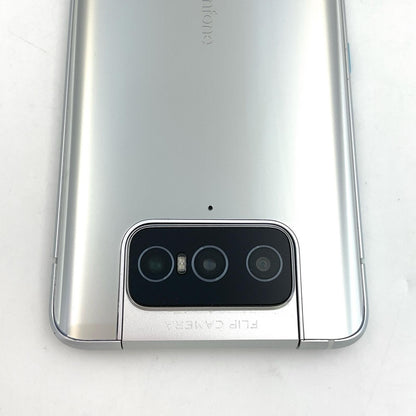 【全額返金保証】【最速発送】ASUS Zenfone 8 Flip 256GB グレイシアシルバー SIMフリー ZS672KS 白ロム 動作確認済