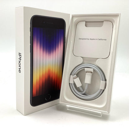 【全額返金保証】【最速発送】Apple iPhone iPhone SE（第3世代） 64GB ミッドナイト docomo 白ロム 動作確認済 83%
