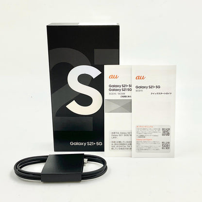 【全額返金保証】【最速発送】SAMSUNG Galaxy S21+5G 256GB ファントムシルバー au SCG10 白ロム 美品 動作確認済