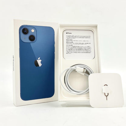 【全額返金保証】【最速発送】Apple iPhone iPhone 13 128GB ブルー SIMフリー 白ロム 動作確認済 86%