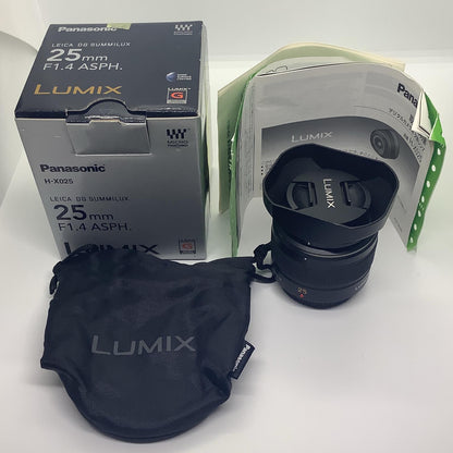 【全額返金保証】【最速発送】Panasonic LEICA DG SUMMILUX 25mm F1.4 ASPH. H-X025 超美品 動作確認済