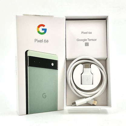 【全額返金保証】【最速発送】Google Pixel 6a 128GB Sage au GB17L 白ロム 動作確認済