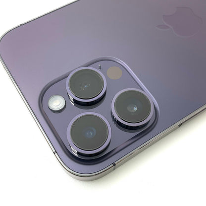 【全額返金保証】【最速発送】Apple iPhone iPhone 14 Pro Max 256GB ディープパープル SIMフリー 白ロム 美品 動作確認済 89%