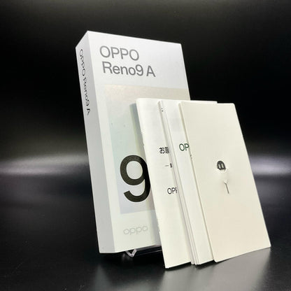 【全額返金保証】【最速発送】OPPO Reno 9 A 128GB ムーンホワイト Softbank A3010P 白ロム 新品未開封 即納OK