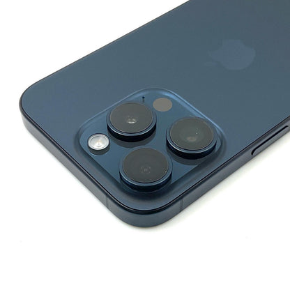 【全額返金保証】【最速発送】Apple iPhone iPhone 15 Pro 128GB ブルーチタニウム au 美品 動作確認済 93%
