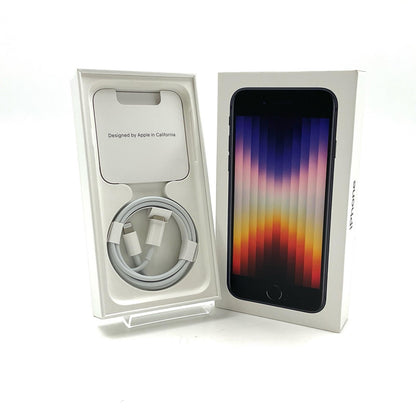【全額返金保証】【最速発送】Apple iPhone iPhone SE（第3世代） 64GB ミッドナイト Softbank 白ロム 動作確認済 84%