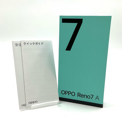 【全額返金保証】【最速発送】OPPO Reno 7 A 128GB スターリーブラック SIMフリー CPH2353 白ロム 美品 動作確認済