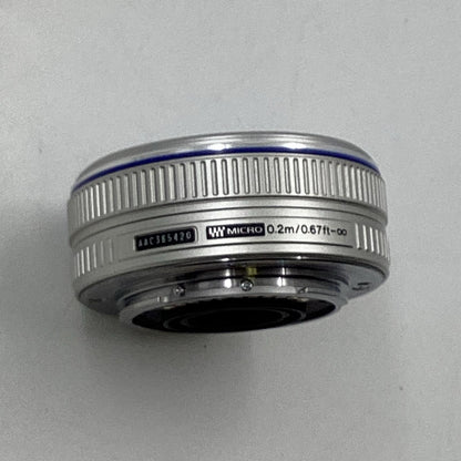 【全額返金保証】【最速発送】OLYMPUS M.ZUIKO DIGITAL 17mm F2.8 シルバー 動作確認済