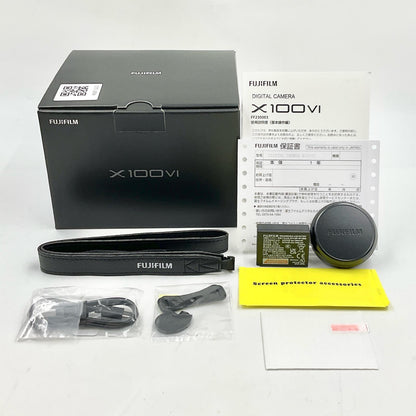 【全額返金保証】【最速発送】FUJIFILM コンパクトデジタルカメラ X100VI ブラック 超美品 動作確認済