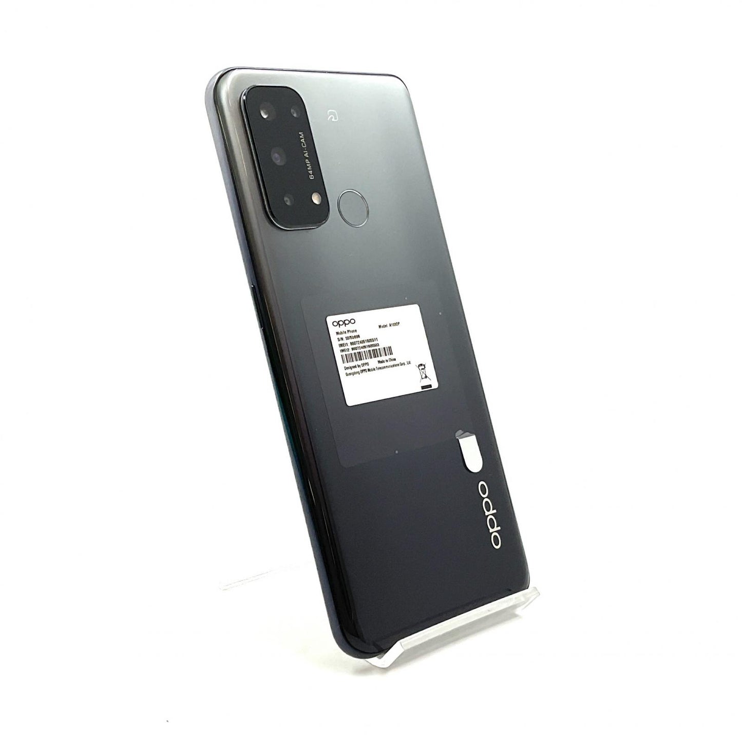 【全額返金保証】【最速発送】OPPO Reno 5 A（eSIM） 128GB シルバーブラック Softbank A103OP 白ロム 動作確認済