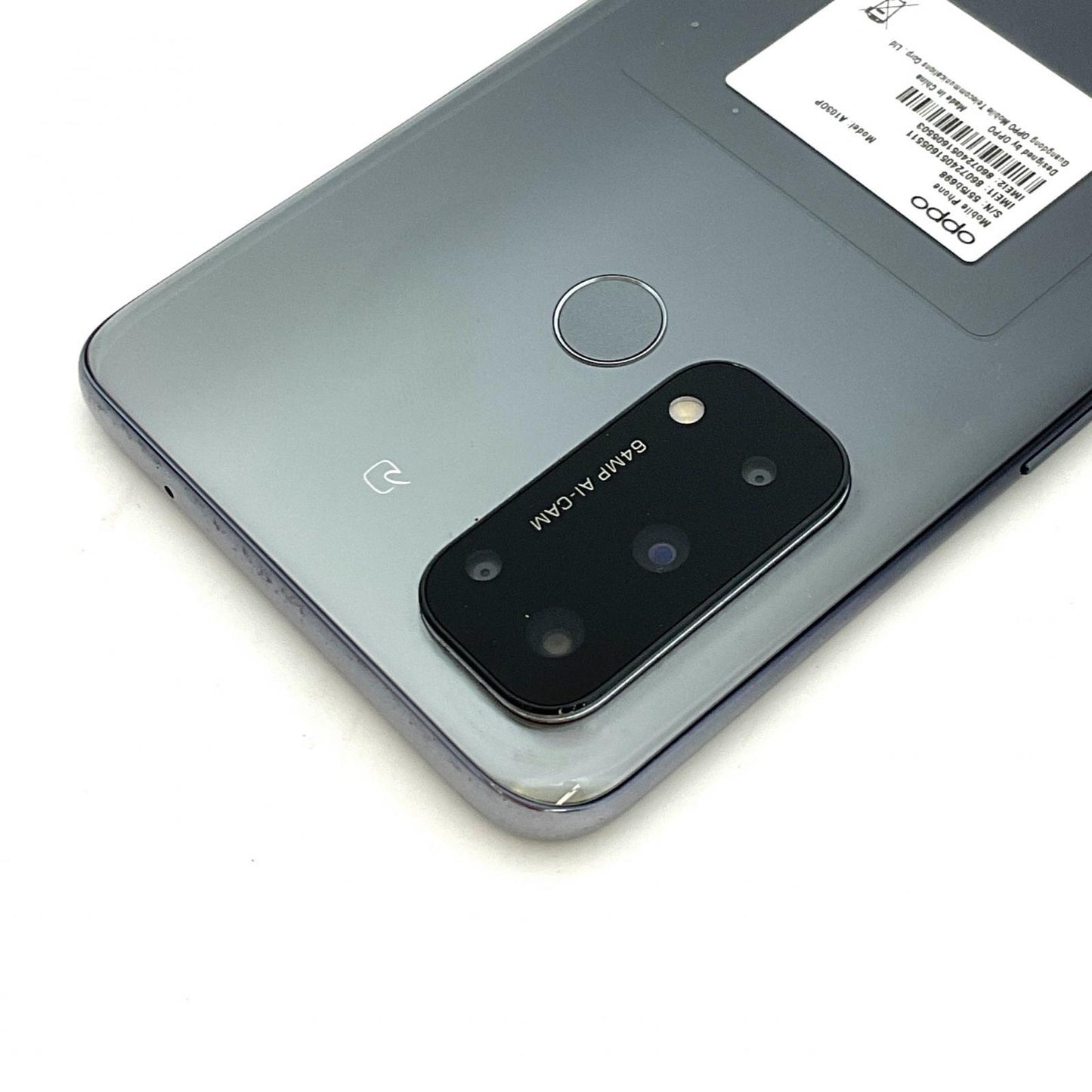 【全額返金保証】【最速発送】OPPO Reno 5 A（eSIM） 128GB シルバーブラック Softbank A103OP 白ロム 動作確認済
