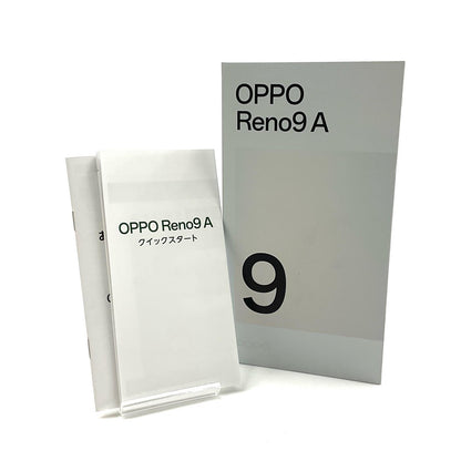 【最速発送】OPPO Reno 9 A 128GB ナイトブラック Softbank A301OP 白ロム【難有】