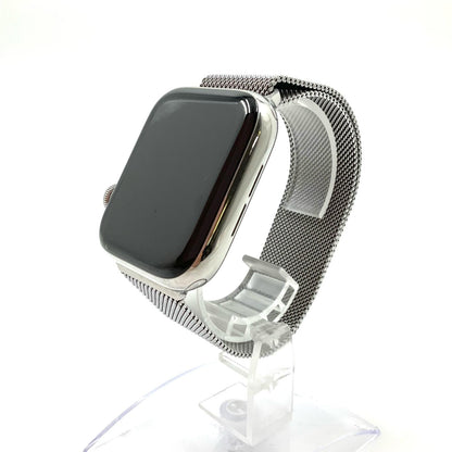 【全額返金保証】【最速発送】Apple Watch Series 6 ステンレススチール 44mm GPS+Cellular 白ロム 82% 動作確認済