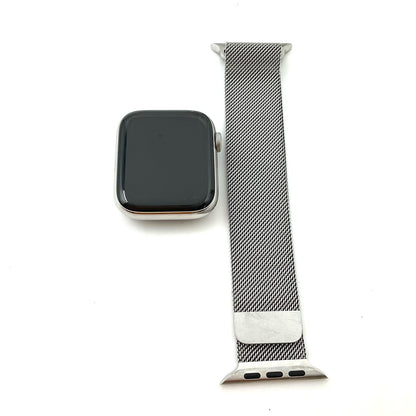 【全額返金保証】【最速発送】Apple Watch Series 6 ステンレススチール 44mm GPS+Cellular 白ロム 82% 動作確認済