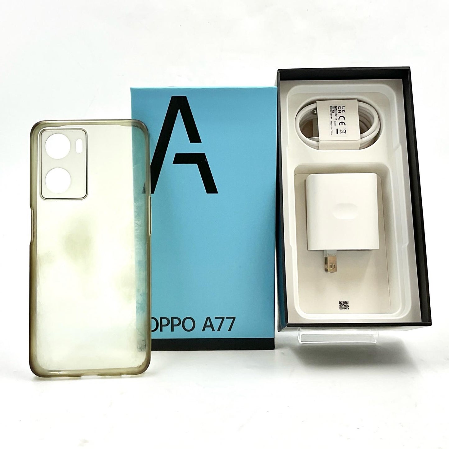 【全額返金保証】【最速発送】OPPO A 77 128GB ブラック SIMフリー CPH2385 白ロム 動作確認済