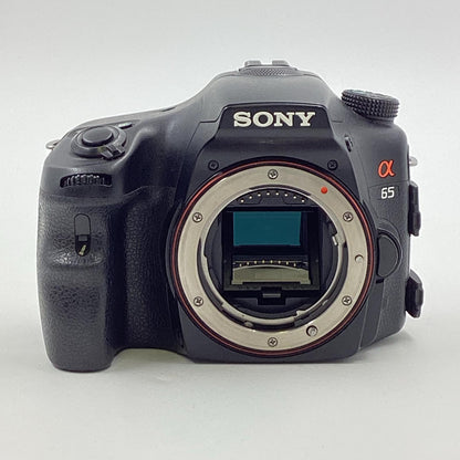 【全額返金保証】【最速発送】Sony デジタル一眼 α65 SLT-A65V ボディ ブラック 動作確認済