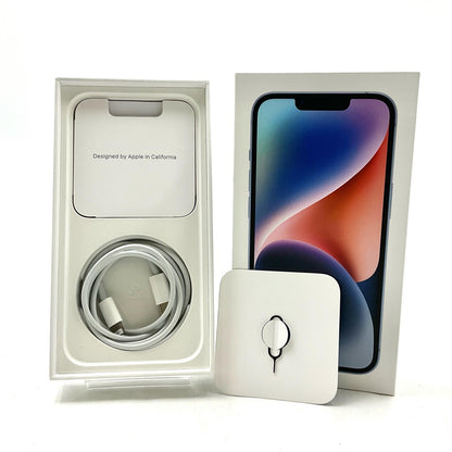 【全額返金保証】【最速発送】Apple iPhone iPhone 14 128GB ブルー 楽天モバイル SIMフリー 白ロム 動作確認済 85%