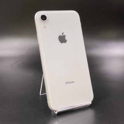 【全額返金保証】【最速発送】Apple iPhone iPhone XR 128GB ホワイト au 白ロム 動作確認済 76%
