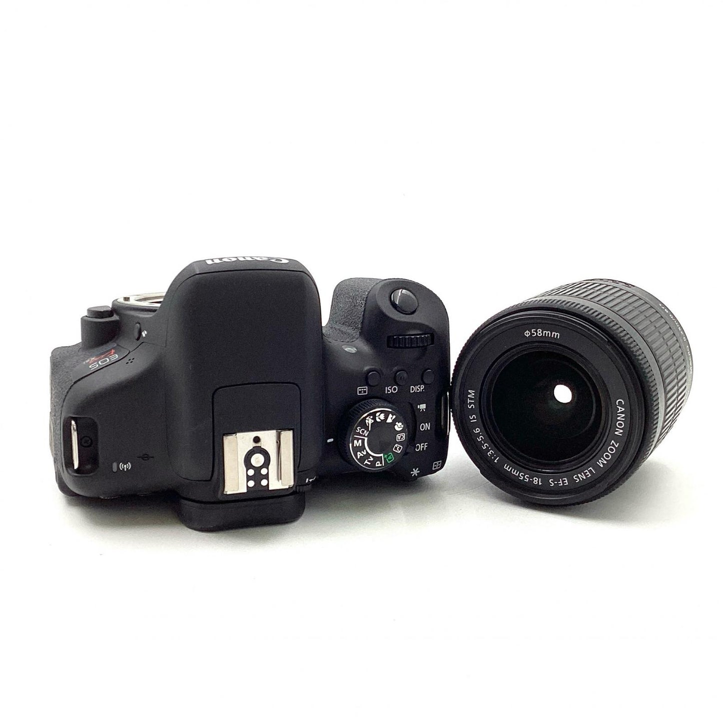 【全額返金保証】【最速発送】Canon デジタル一眼 EOS Kiss X8i EF-S18-55 IS STM レンズキット ブラック 美品 動作確認済