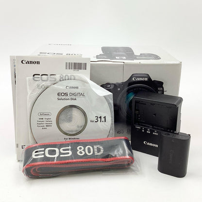 【全額返金保証】【最速発送】Canon デジタル一眼 EOS 80D ボディ ブラック 美品 動作確認済