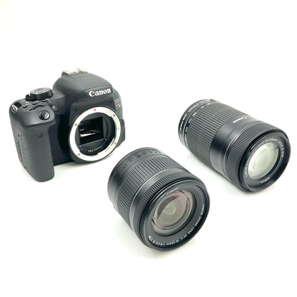 【全額返金保証】【最速発送】Canon デジタル一眼 EOS Kiss X9i ダブルズームキット ブラック 動作確認済