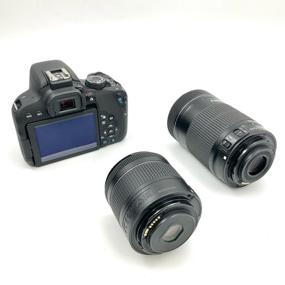 【全額返金保証】【最速発送】Canon デジタル一眼 EOS Kiss X9i ダブルズームキット ブラック 動作確認済