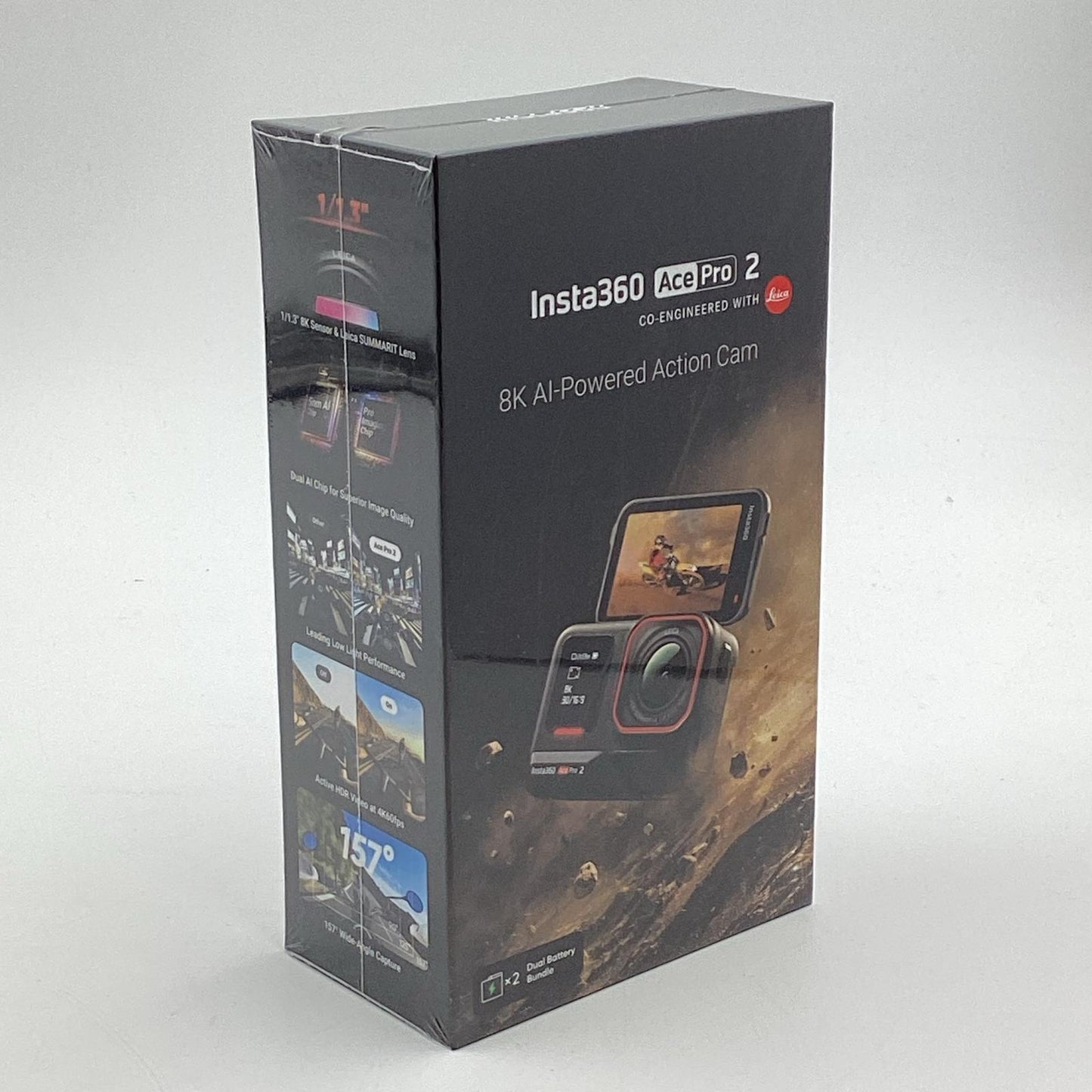 【全額返金保証】【最速発送】Insta360 Ace Pro 2 デュアルバッテリーキット [ブラック] 新品未開封 即納OK