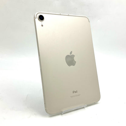 【全額返金保証】【最速発送】Apple iPad mini 8.3インチ 第6世代 64GB スターライト WiFi+Cellular au 白ロム 動作確認済