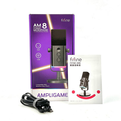 【全額返金保証】【最速発送】fiFine fiFine AM 8 ダイナミックマイク fiFine AM 8 動作確認済