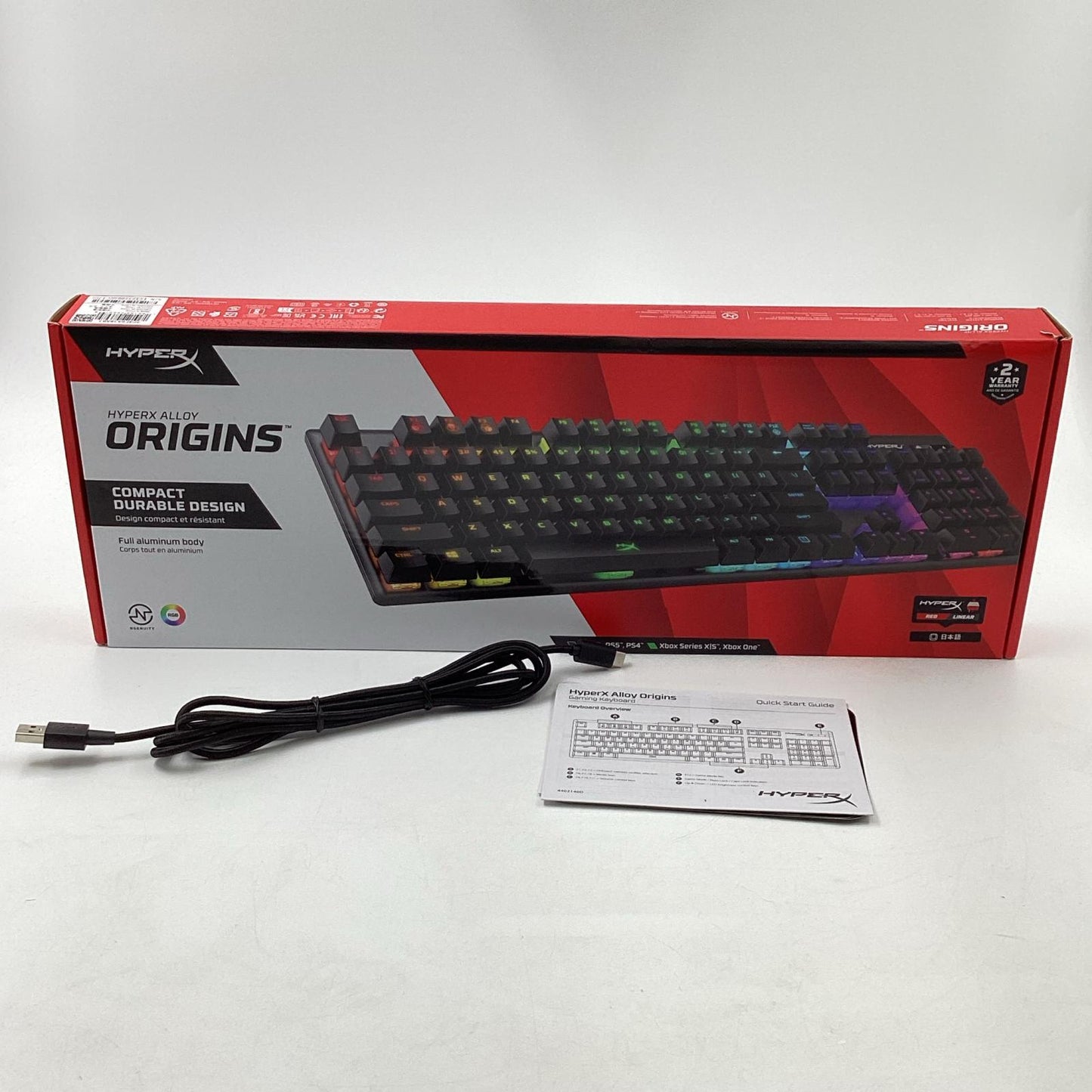 【全額返金保証】【最速発送】HyperX Alloy Origins 4P4F6AJ#ABJ 動作確認済
