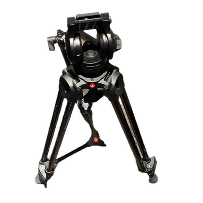 【全額返金保証】【最速発送】Manfrotto 伸縮式ツインアルミ三脚 MVT502AM ＋ プロフルードビデオ雲台60mm MVH500A 美品 動作確認済