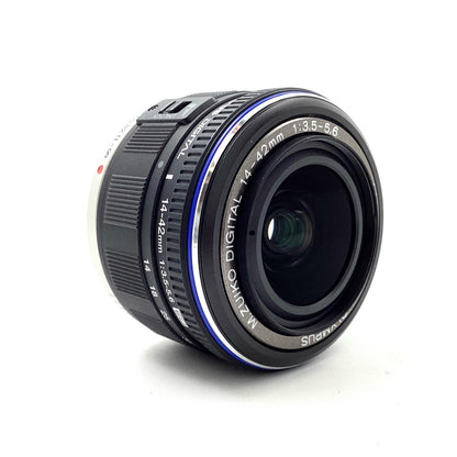 【全額返金保証】【最速発送】OLYMPUS M.ZUIKO DIGITAL ED 14-42mm F3.5-5.6 ブラック 美品 動作確認済