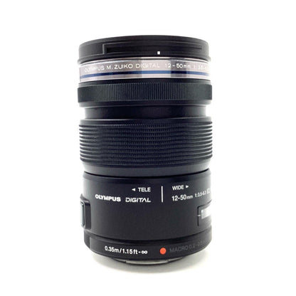 【全額返金保証】【最速発送】OLYMPUS M.ZUIKO DIGITAL ED 12-50mm F3.5-6.3 EZ [ブラック] 動作確認済