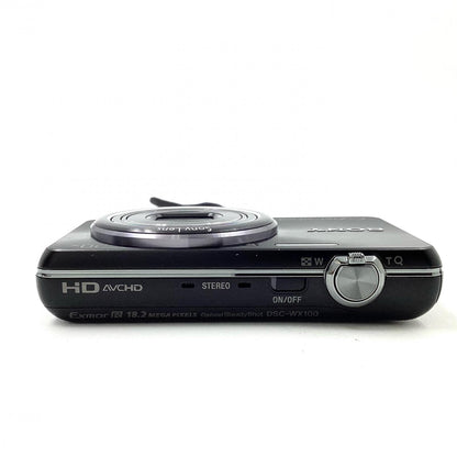 【全額返金保証】【最速発送】Sony コンパクトデジタルカメラ サイバーショット DSC-WX100 (B) [ブラック] 動作確認済