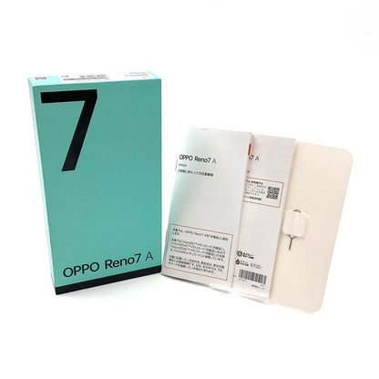 【全額返金保証】【最速発送】OPPO Reno 7A 128GB ドリームブルー au OPG04 白ロム 動作確認済