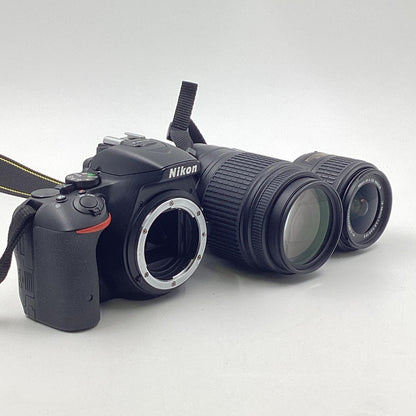 【全額返金保証】【最速発送】Nikon デジタル一眼 D5500 ダブルズームキット　 ブラック 動作確認済