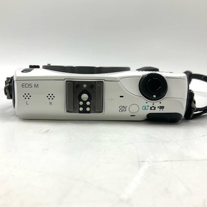 【全額返金保証】【最速発送】Canon デジタル一眼 EOS M ボディ ホワイト 動作確認済