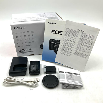 【全額返金保証】【最速発送】Canon デジタル一眼 EOS M ボディ ホワイト 動作確認済