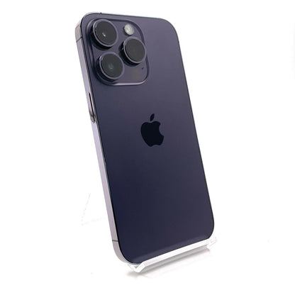 【全額返金保証】【最速発送】Apple iPhone iPhone 14 Pro 128GB ディープパープル SIMフリー 白ロム 動作確認済 85%