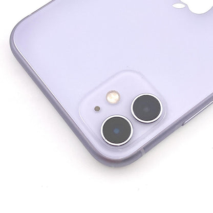 【全額返金保証】【最速発送】Apple iPhone iPhone 11 128GB パープル au 白ロム 動作確認済 85%