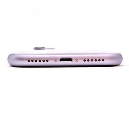 【全額返金保証】【最速発送】Apple iPhone iPhone 11 128GB パープル au 白ロム 動作確認済 85%