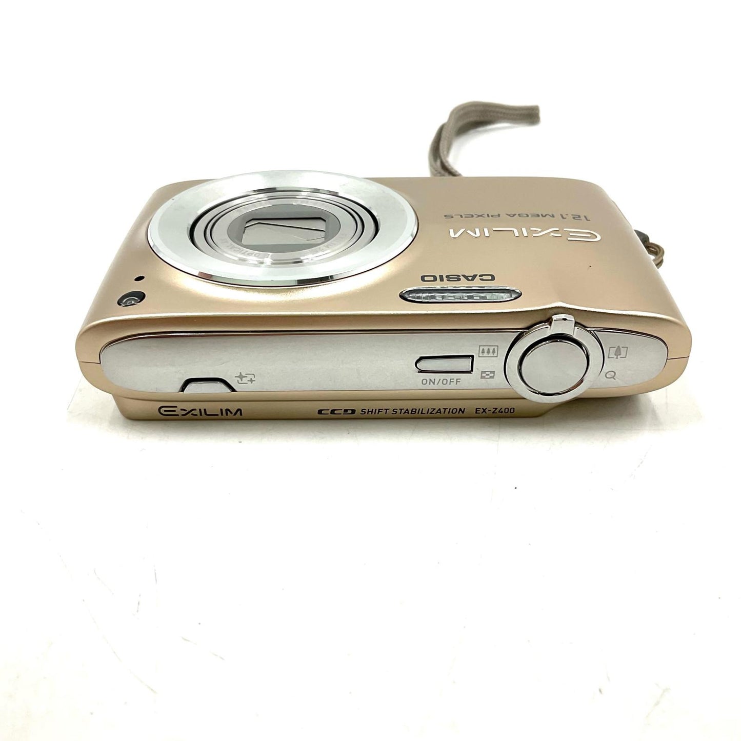 【全額返金保証】【最速発送】CASIO コンパクトデジタルカメラ EXILIM ZOOM EX-Z400 [ゴールド] 動作確認済