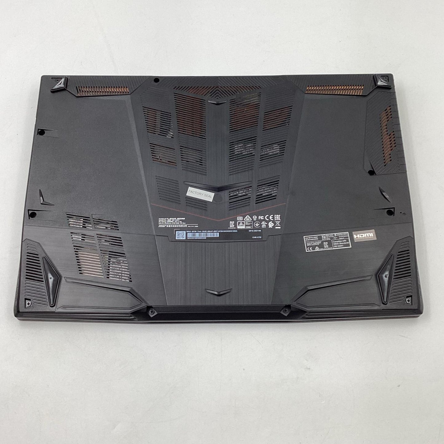 【最速発送】MSI GF65 Thin 10U GF65-10UE-258JP Intel Core i7 10750H 2.60GHz 16GB M.2 SSD 512GB GeForce RTX 3060 Laptop 93.4%【難有】