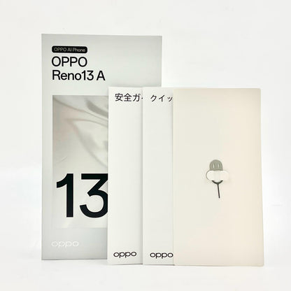 【全額返金保証】【最速発送】OPPO Reno 13 A 128GB アイスブルー SIMフリー CPH2699 白ロム 動作確認済