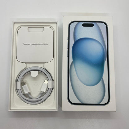【全額返金保証】【最速発送】Apple iPhone iPhone 15 128GB ブルー docomo SIMフリー 白ロム 新品未開封 即納OK 100%