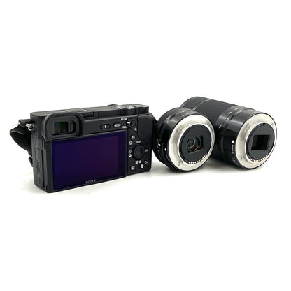 【全額返金保証】【最速発送】Sony デジタル一眼 α6400 ILCE-6400Y ダブルズームレンズキット [ブラック] 超美品 動作確認済