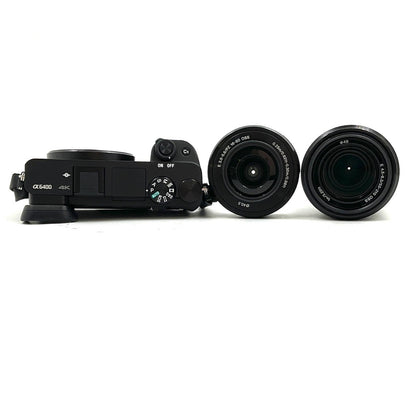 【全額返金保証】【最速発送】Sony デジタル一眼 α6400 ILCE-6400Y ダブルズームレンズキット [ブラック] 超美品 動作確認済