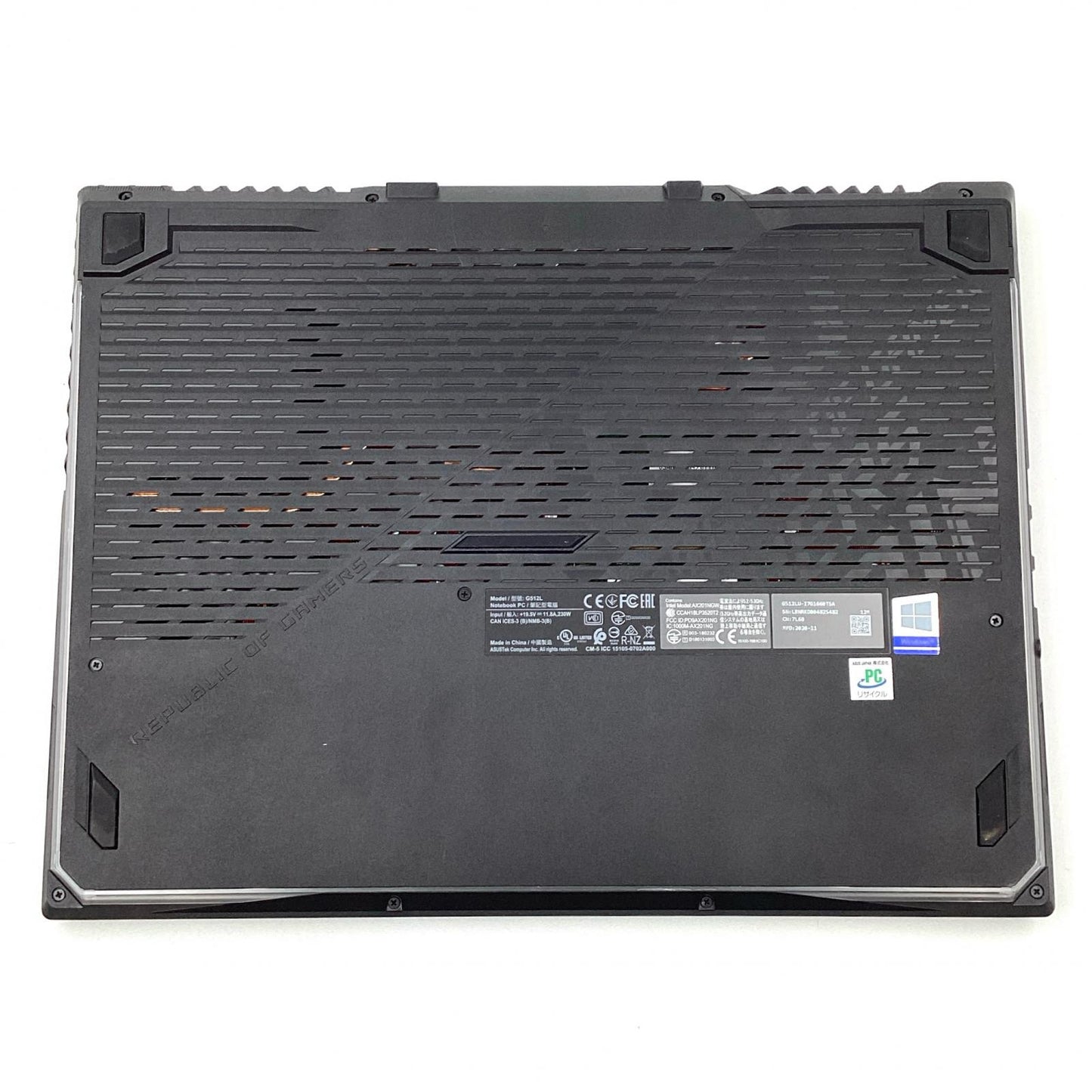 【最速発送】ASUS ROG Strix G15 G512LU-I7G1660TSA Intel(R) Core(TM) i7-10750H CPU @ 2.60GHz(2.59GHz) 16GB M.2 SSD 512GB NVIDIA GeForce GTX 1660 Ti 70%【難有】