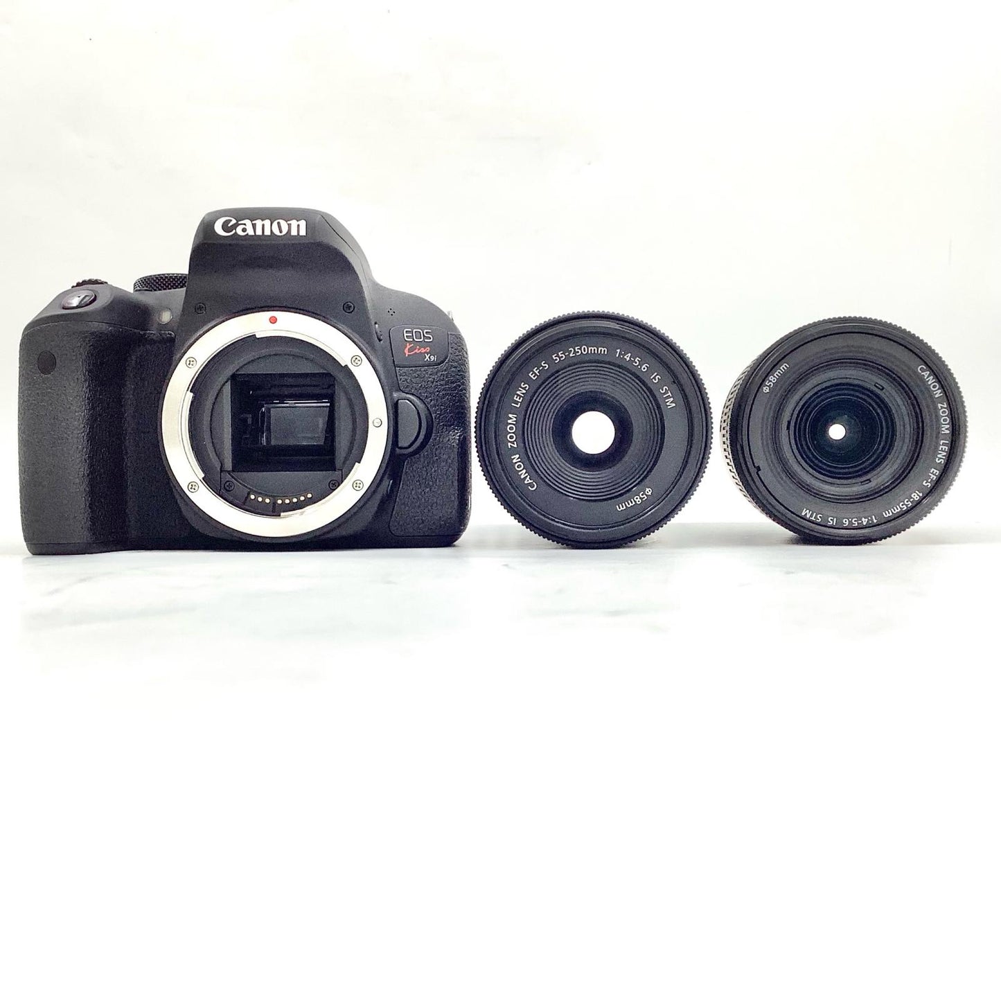 【全額返金保証】【最速発送】Canon デジタル一眼 EOS Kiss X9i ダブルズームキット ブラック 動作確認済
