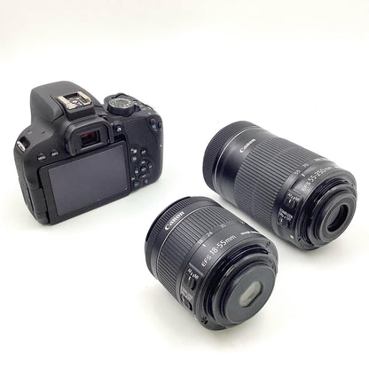 【全額返金保証】【最速発送】Canon デジタル一眼 EOS Kiss X9i ダブルズームキット ブラック 動作確認済